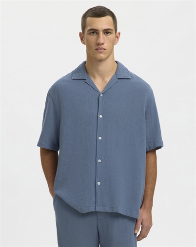 Selected - SLHRlxcal Resort Skjorte - Blue Mirage